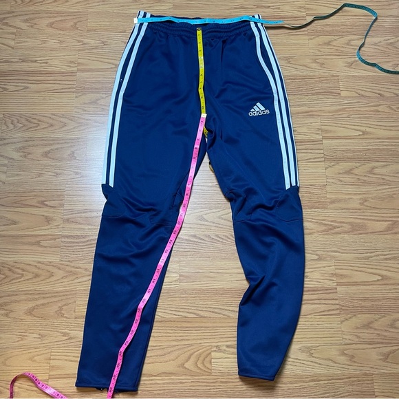 Adidas Men Navy Joggers with White Stripes - Picture 6 of 10